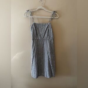 Old Navy Black and White Striped Midi Dress